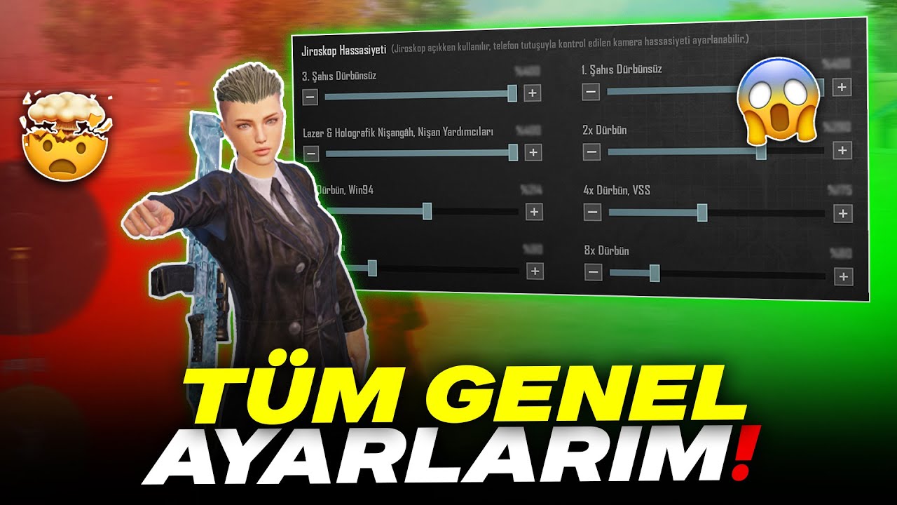 BAŞTAN SONA OYUNDAKİ TÜM AYARLAR!!😍 SEKMEME GARANTİLİ KONTROL HASSASİYET AYARLARI!!😱 PUBG Mobile