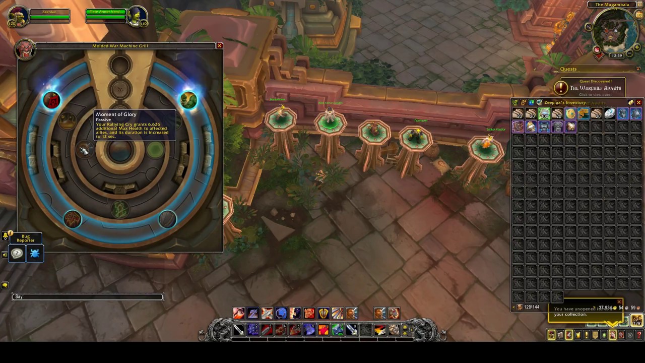 Warrior World Bosses Gear Azerite Traits WoW