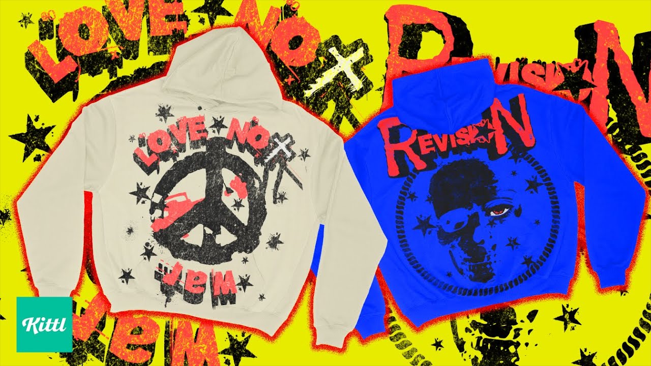 GRUNGE Y2K T SHIRT DESIGN  | KITTL FULL PROCESS