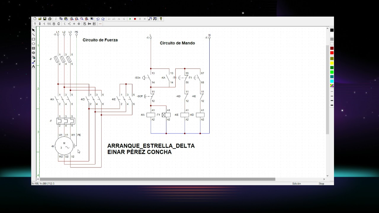 Star-Delta Starter Simulation - CADe_SIMU