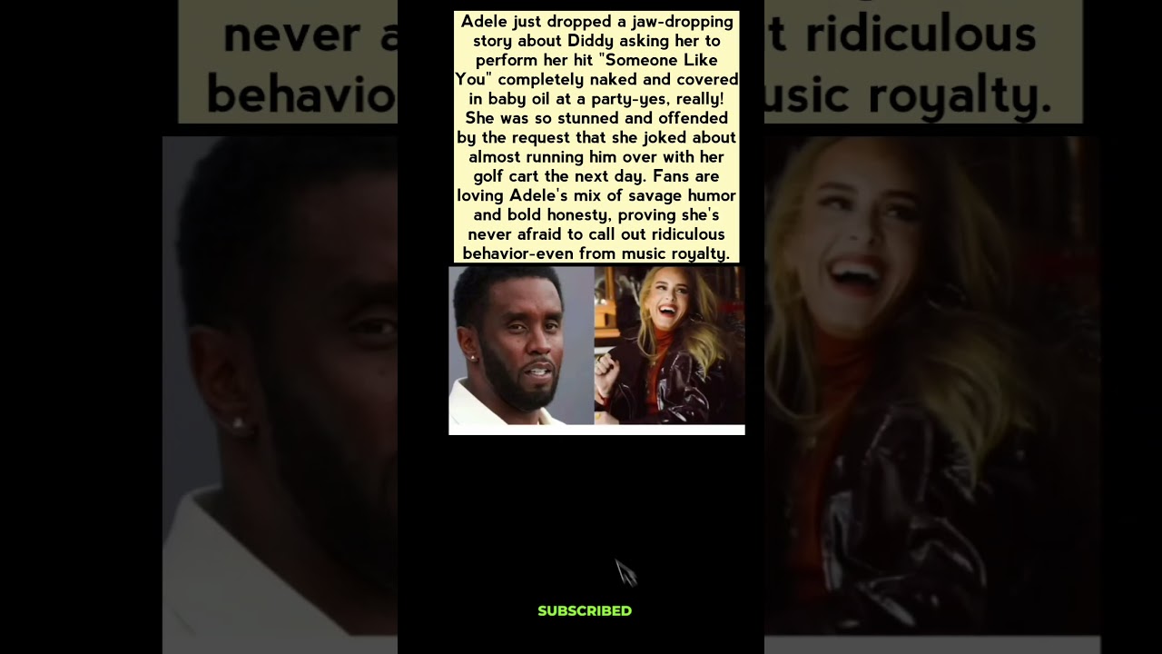Adele Reveals Shocking Diddy Request Golf Cart Drama! #viral #epsteinfiles #celebrityauthentics