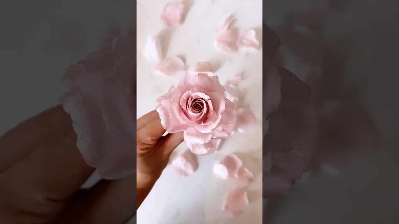 Make a wafer paper rose with me🌸 