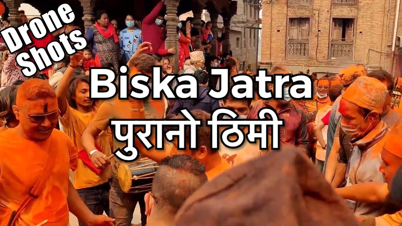 Biska Jatra 2078 I Sindoor Jatra I Old thimi I Unedited & Raw Footage I Drone Shot