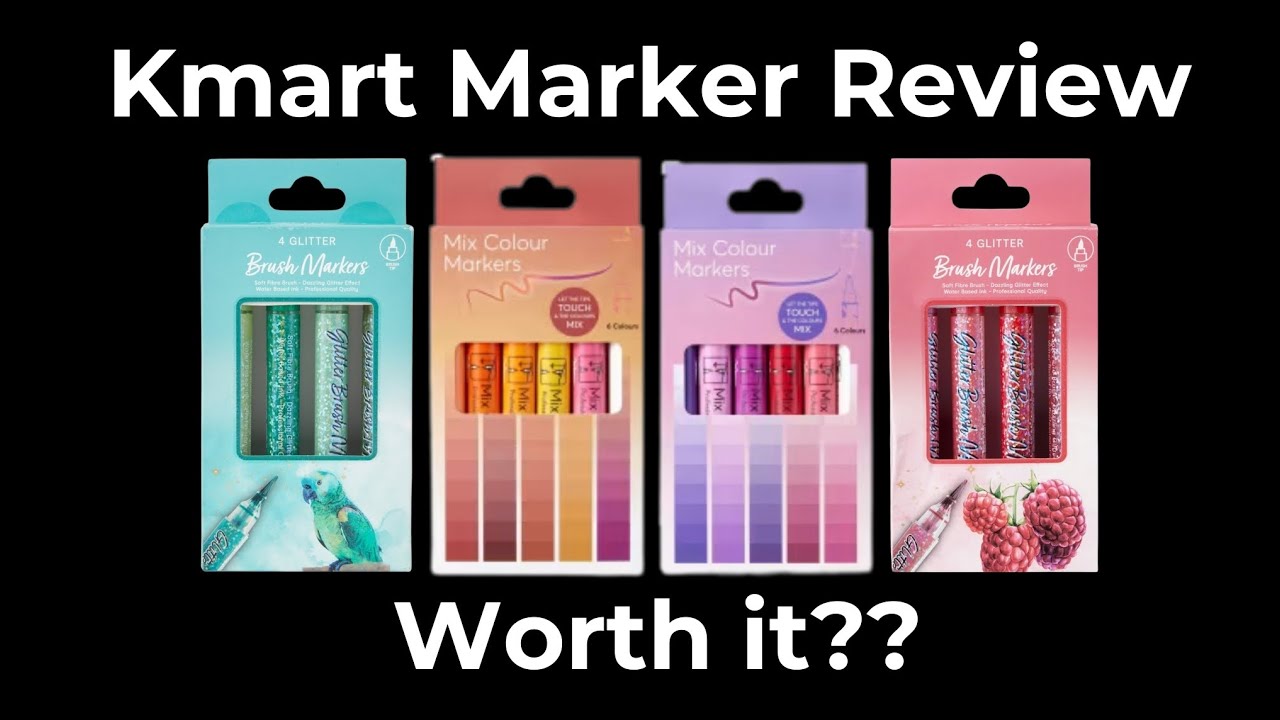 Kmart Colour Mixers and Glitter Pens