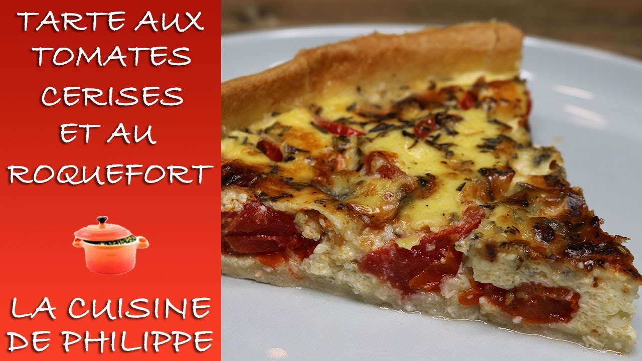 Tarte aux tomates cerises et au roquefort