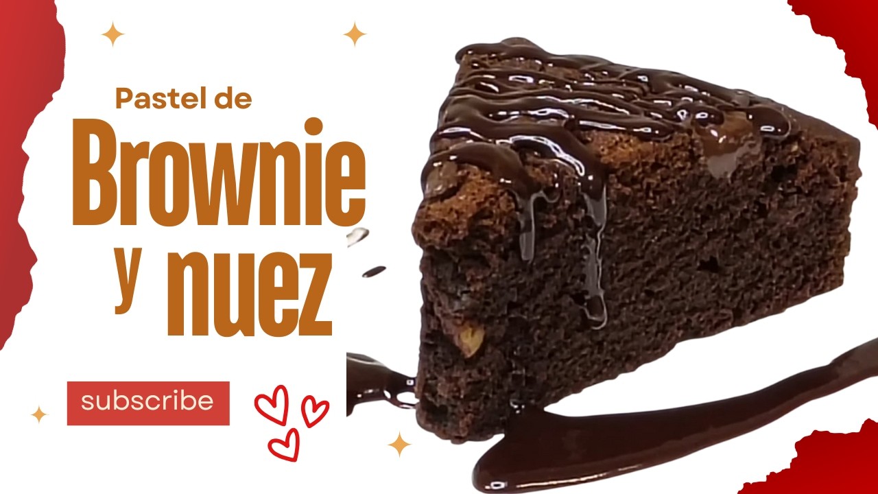 ¡PASTEL BROWNIE DE NUEZ PERFECTO PARA EL 14 DE FEBRERO! (Suave, húmedo y adictivo que enamora.