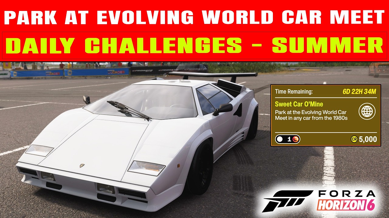 ПАРКОВКА НА АВТОФЕСТИВАЛЕ EVOLVING WORLD В Forza Horizon 6 | Ежедневное испытание SWEET CAR O'MIN...