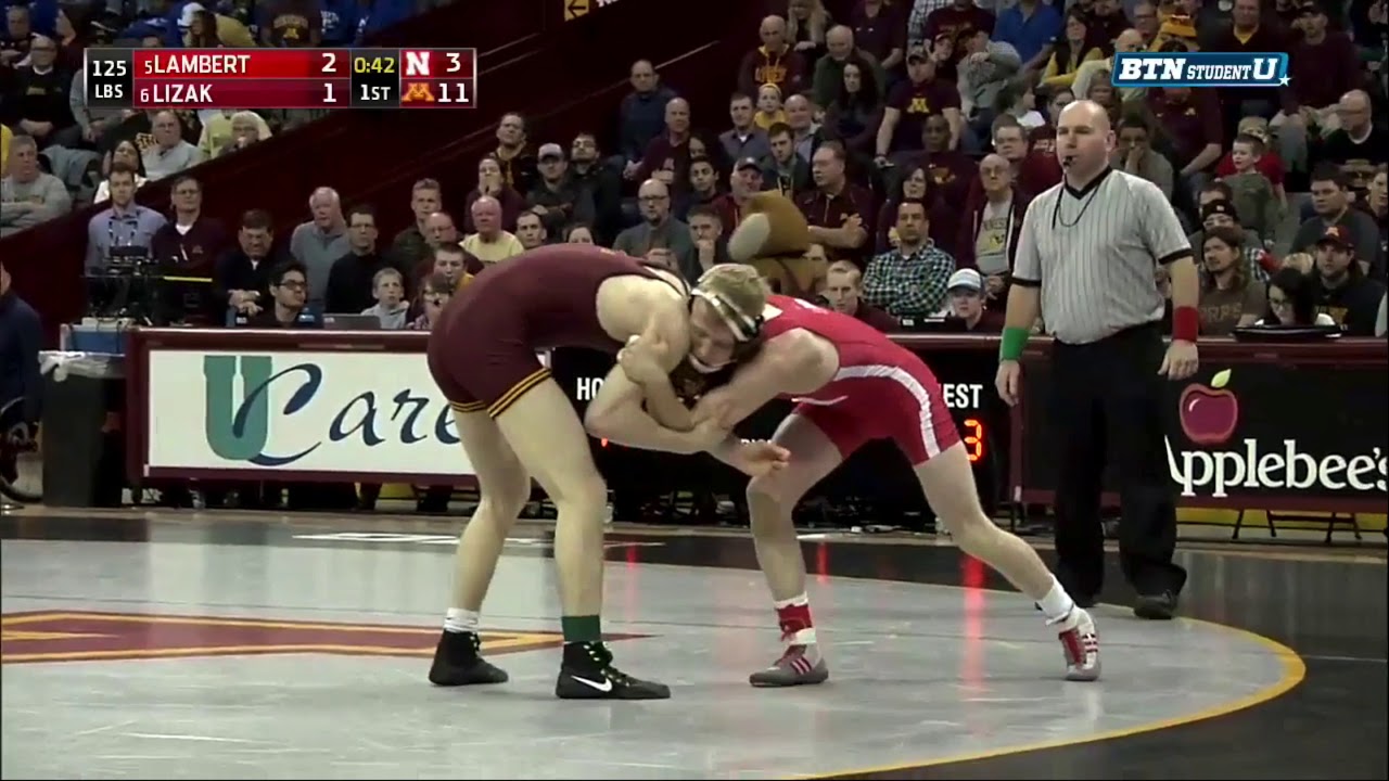 125lbs Tim Lambert Nebraska fall Ethan Lizak Minnesota
