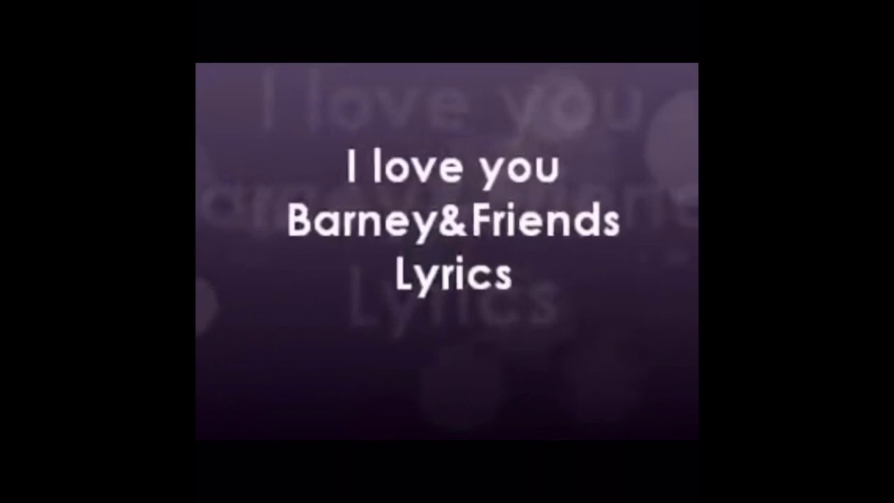 Barney sings his I love you song w/in chipmunk voice
