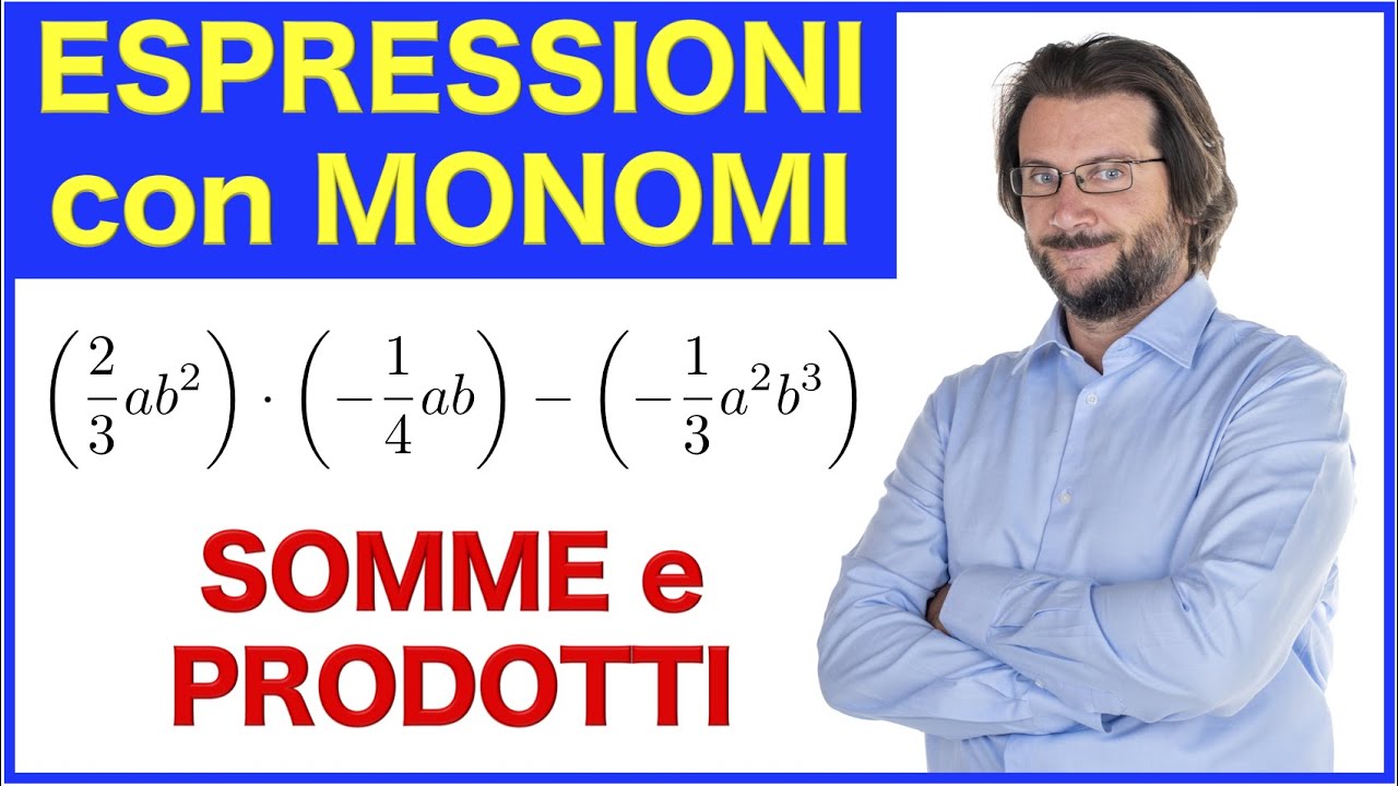 Espressioni con i monomi, somme e prodotti