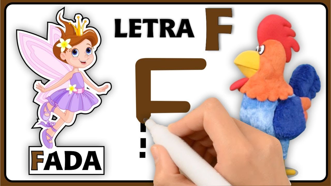 Letra F de Fada Formiga Foca - Conheça a Letra F do Alfabeto Infantil - Tio André e o galo Cocó