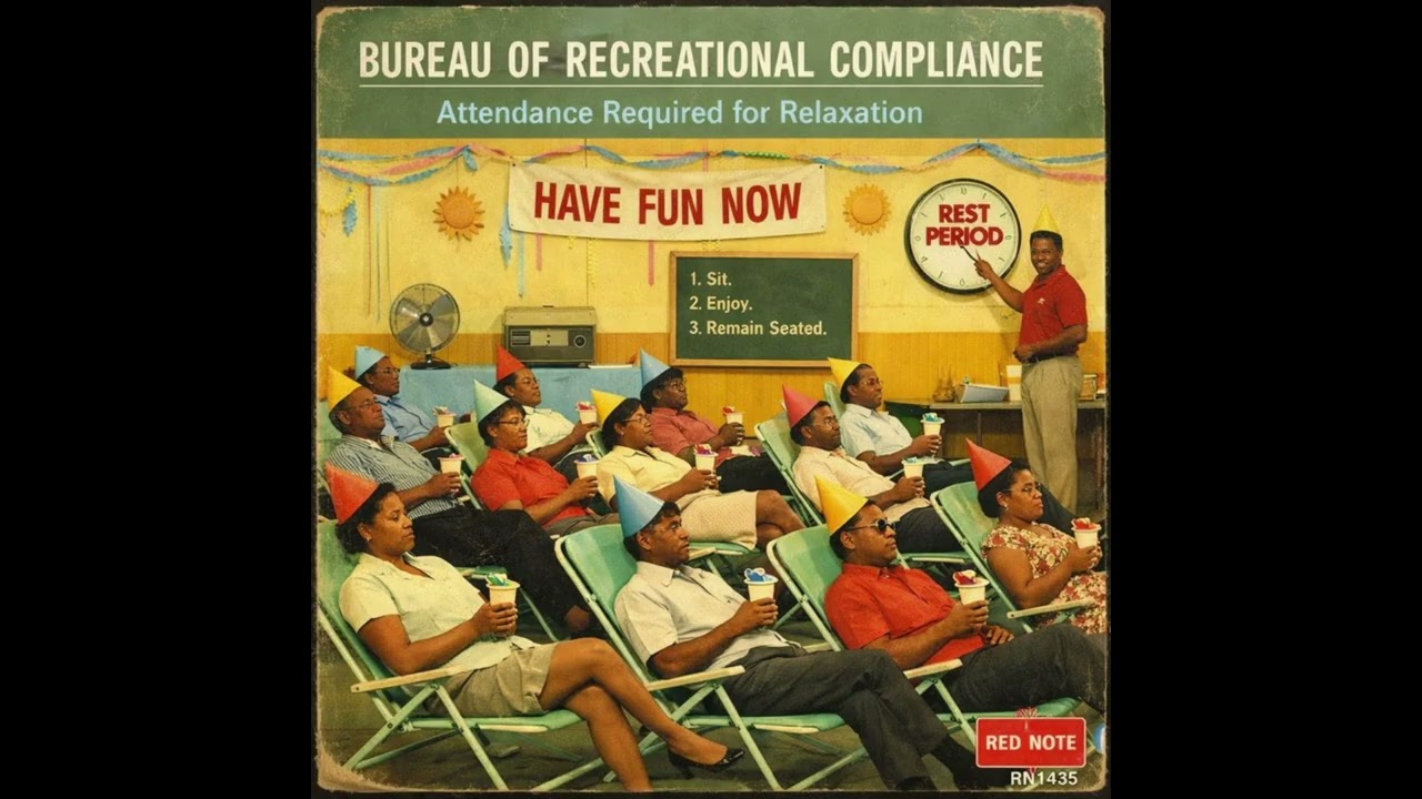 Bureau of Recreational Compliance - Attendance Required for Relaxation - Red Note Jazz