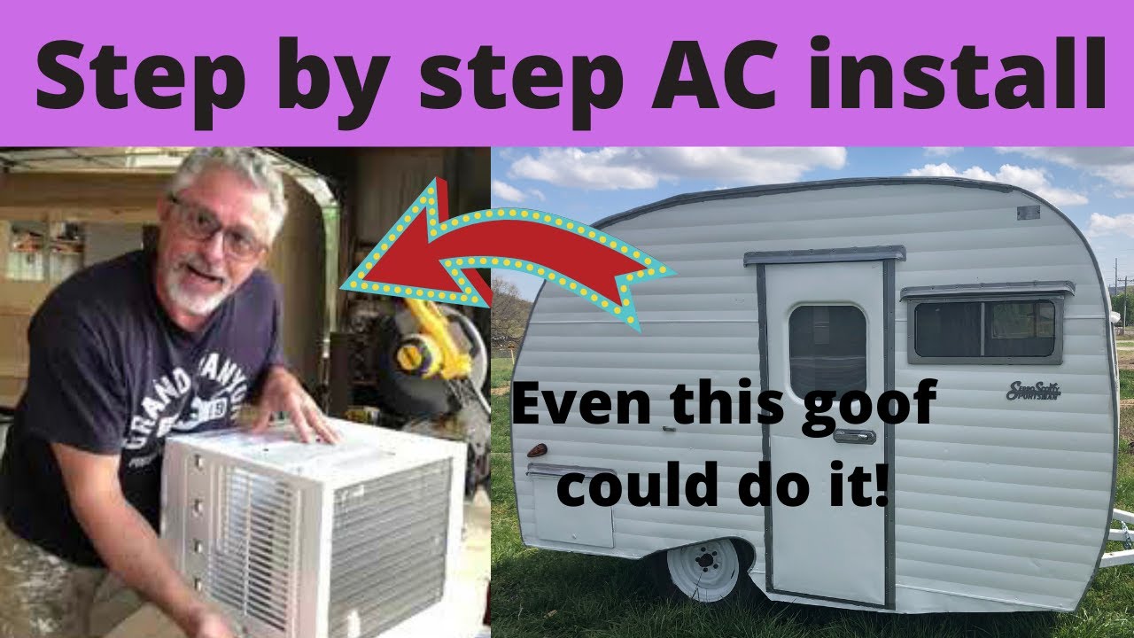 EP 81 DIY Air Conditioner install in your vintage camper retro RV travel trailer.