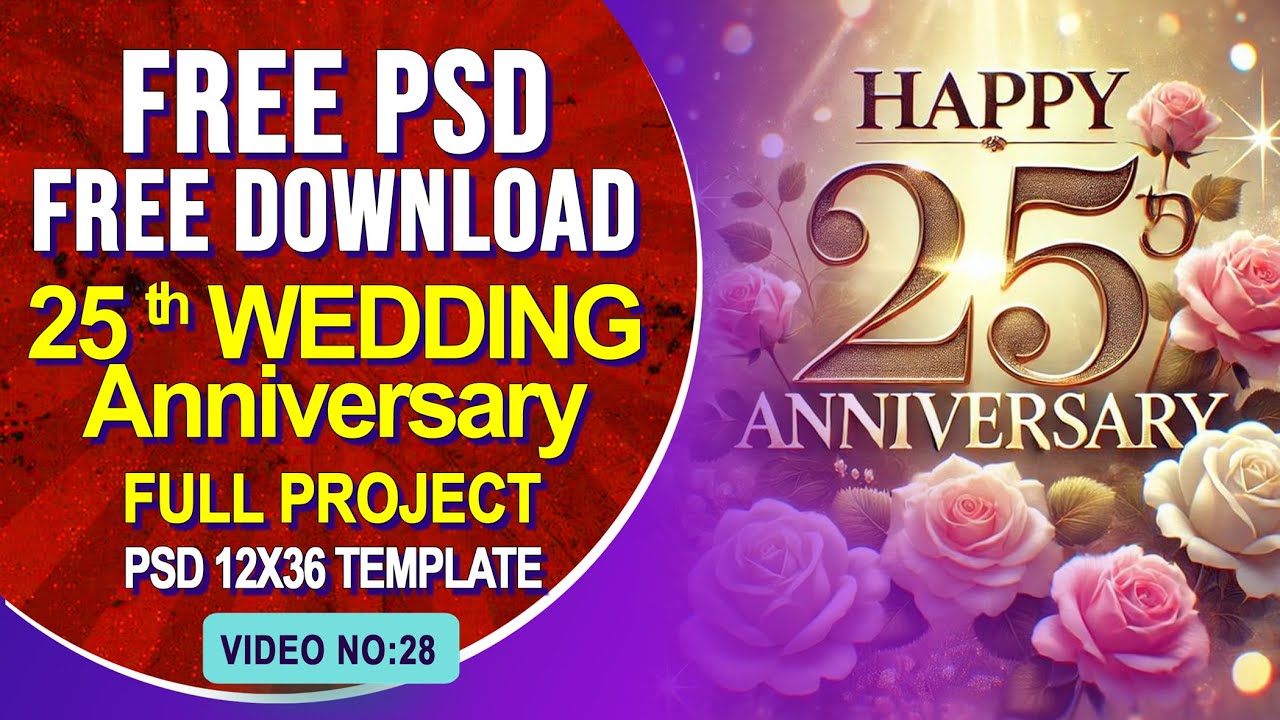 25th WEDDING anniversary-full project Album Free PSD Downlaod  Templates12x36 Editable 2-2- 2026:28