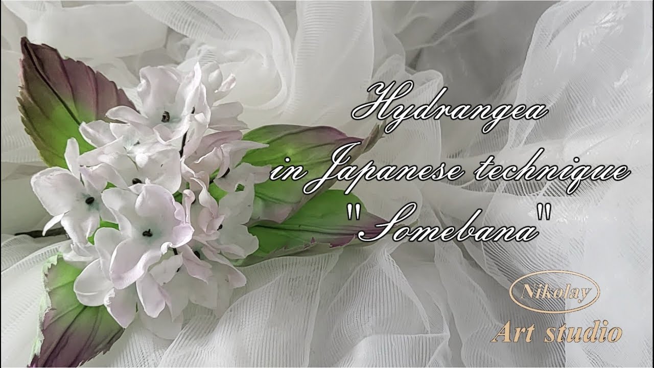Hydrangea in Japanese technique 