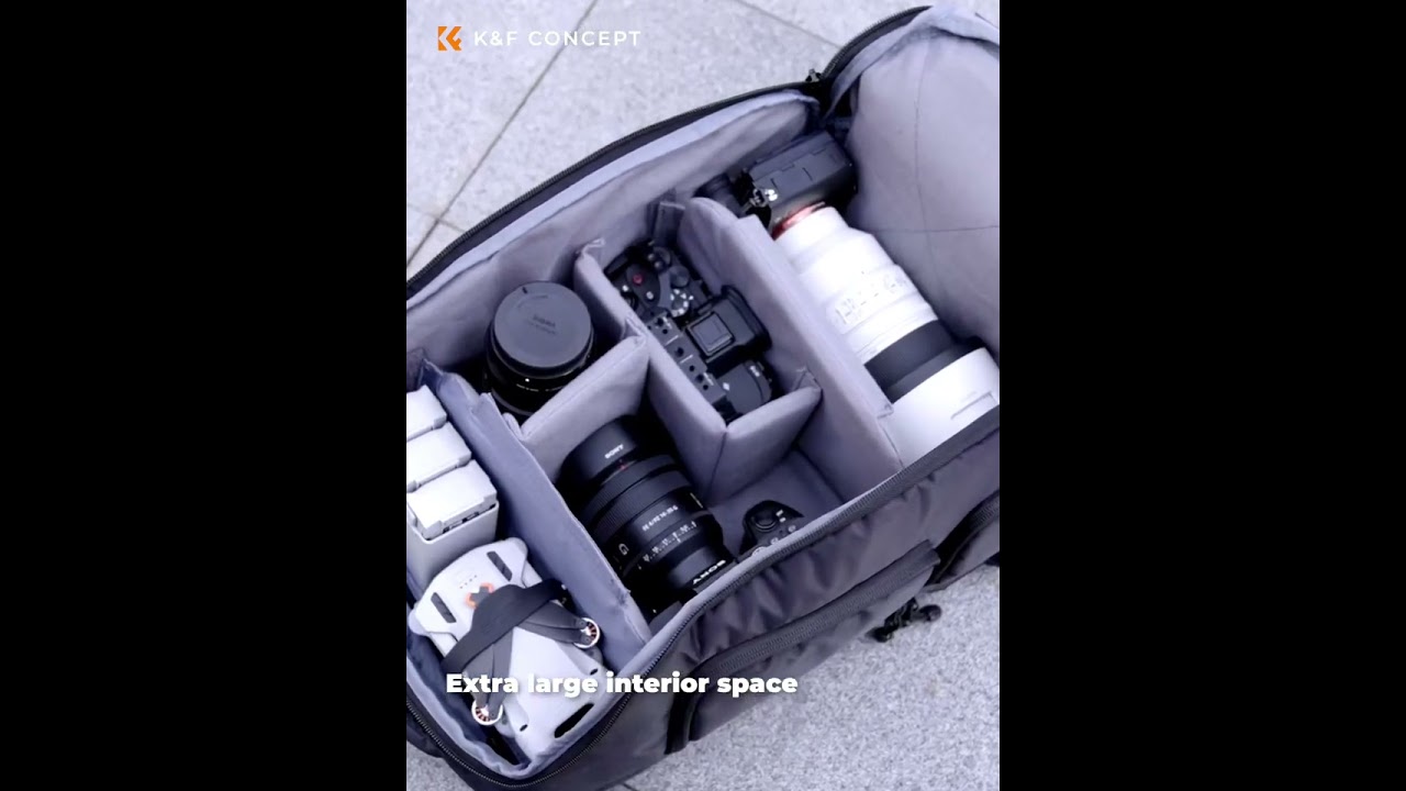K & F Concept-Grand sac &agrave; dos pour appareil photo, sacoche pour apparei