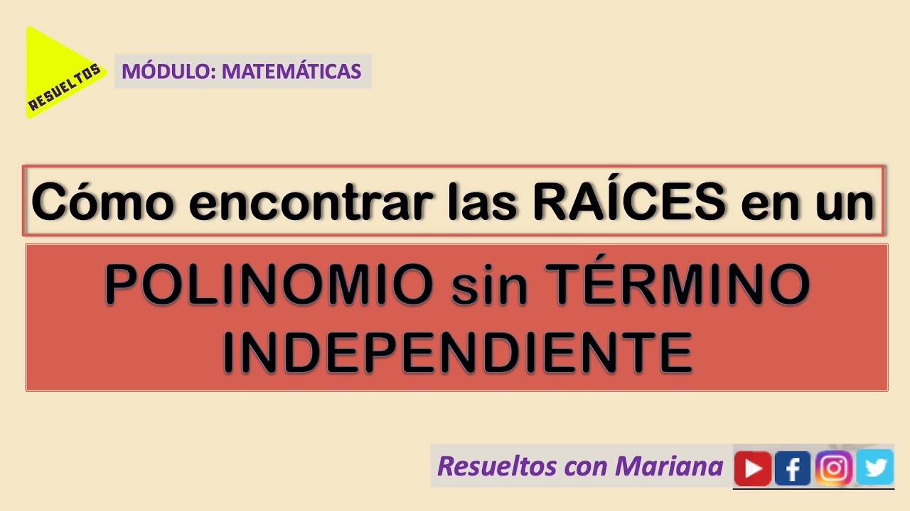 Cómo FACTORIZAMOS un polinomio que SIN TÉRMINO INDEPENDIENTE...???