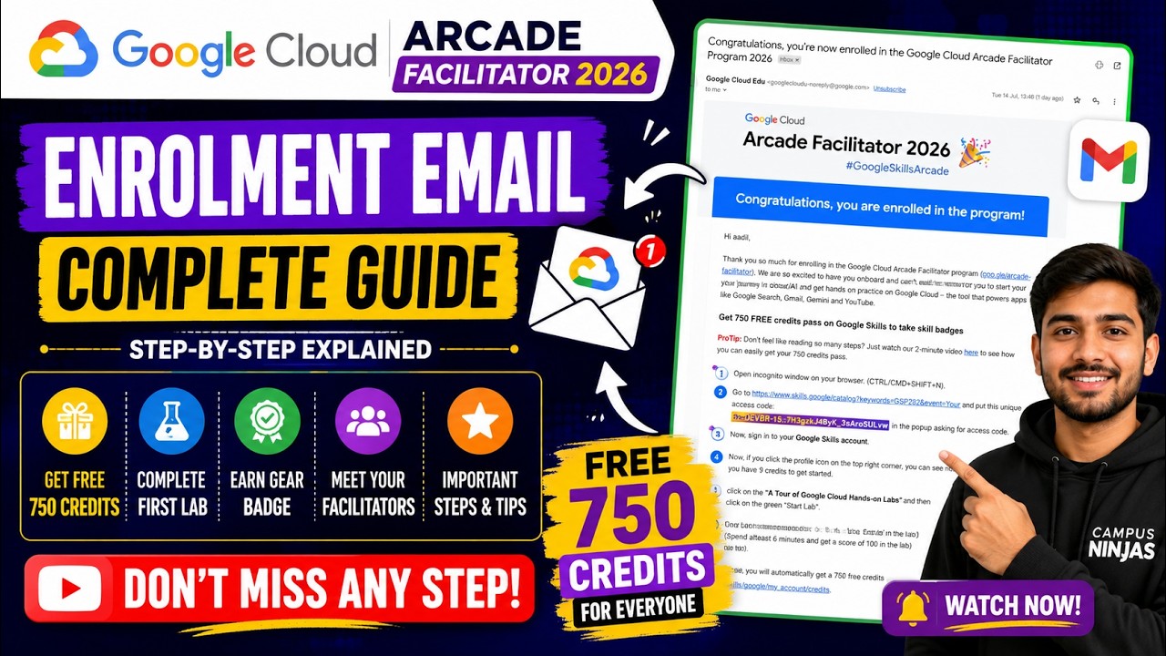 Как активировать 750 кредитов | Письмо о зачислении в Google Arcade Facilitator | Проблема с 750 ...