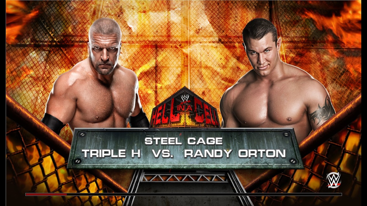 WWE 2k15 Личное первенство по правилам Steel Cage первый этап Triple H - Randy Orton 04