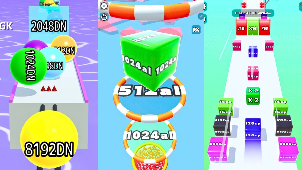 Ball Run 2048, Jelly Run, Infinity Play | Satisfying Ball Games Hub LIVE 🔴 24/7