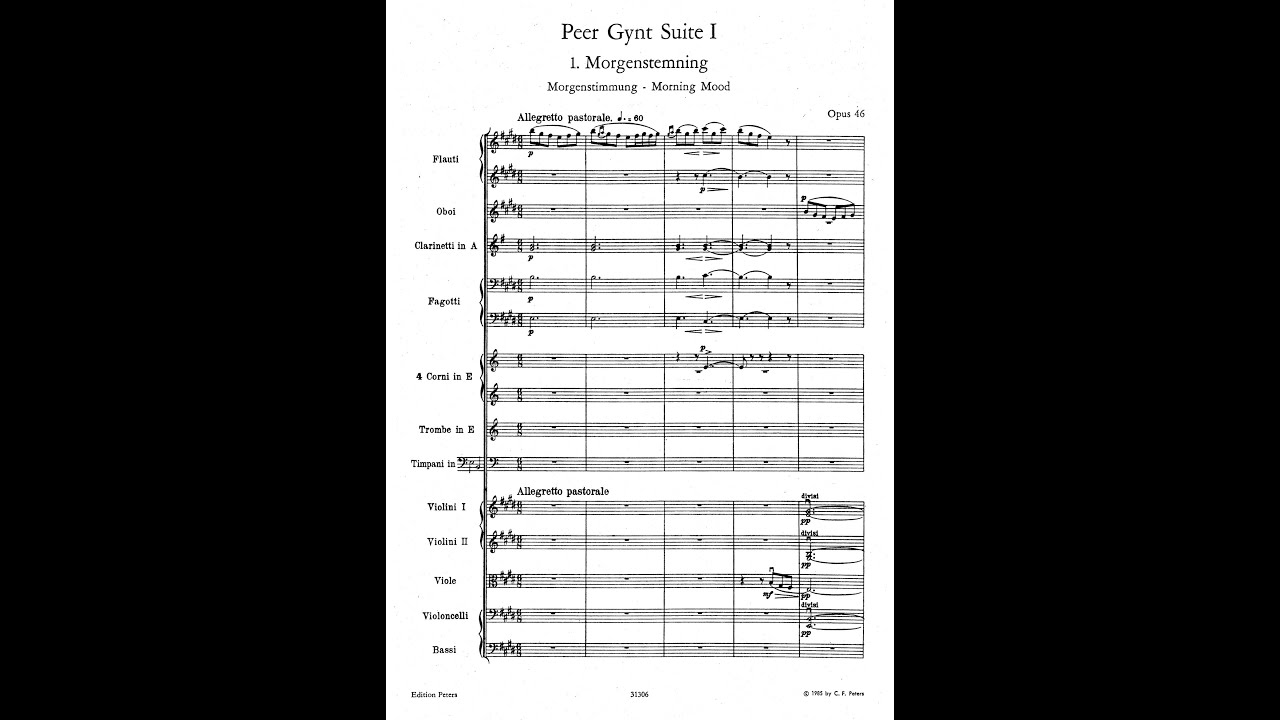 Grieg: Peer Gynt Suite No. 1 (Score)