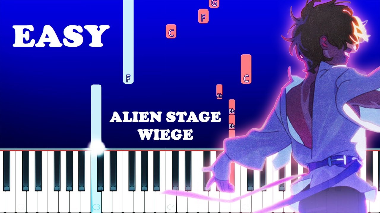 ALIEN STAGE - Wiege (EASY Beginner Piano Tutorial)