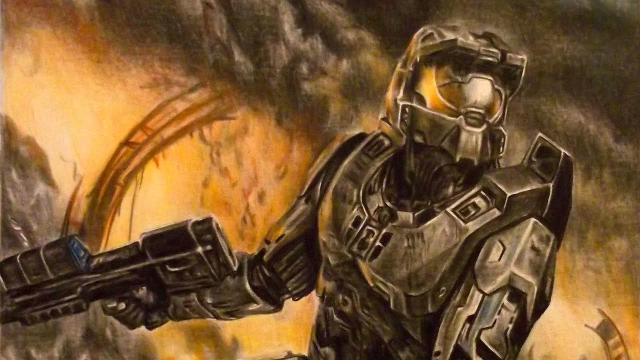Halo Master Chief Speed Drawing