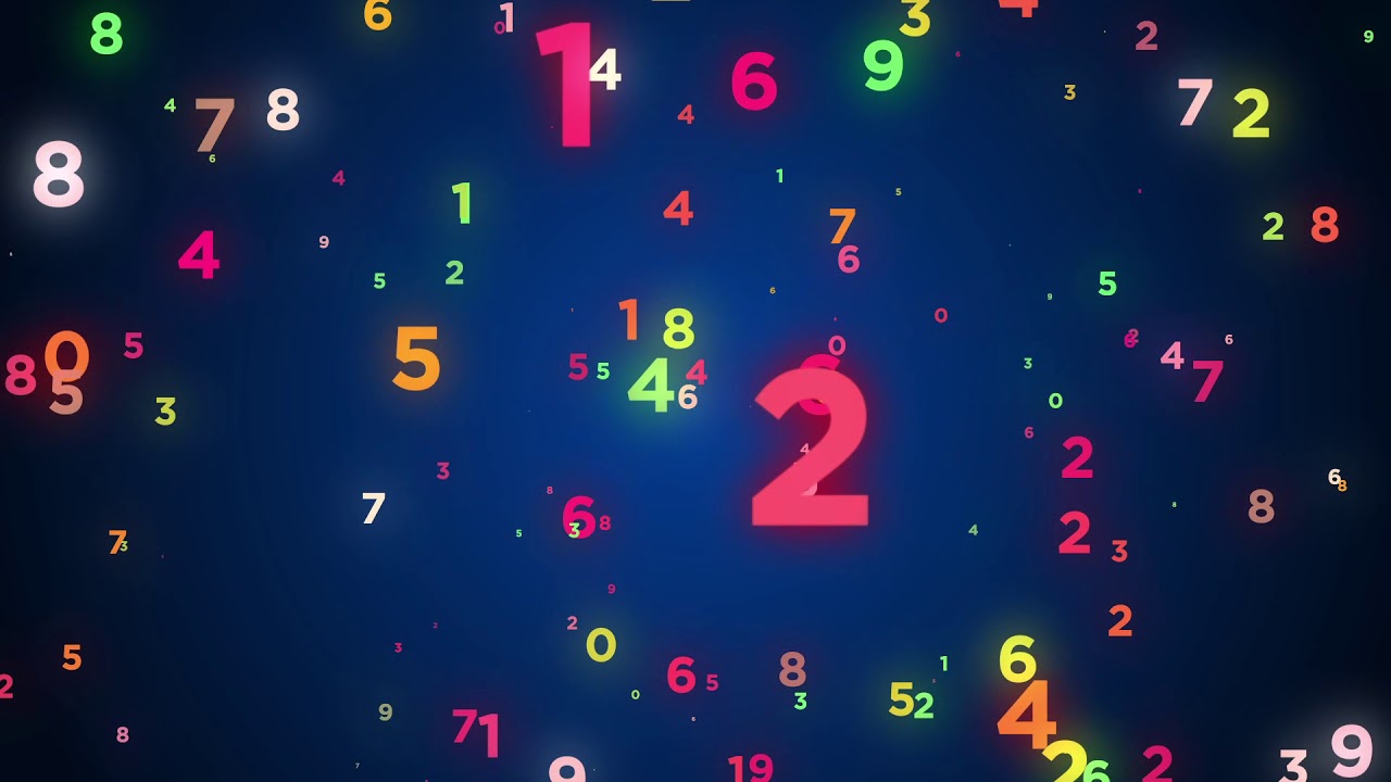 numbers moving background