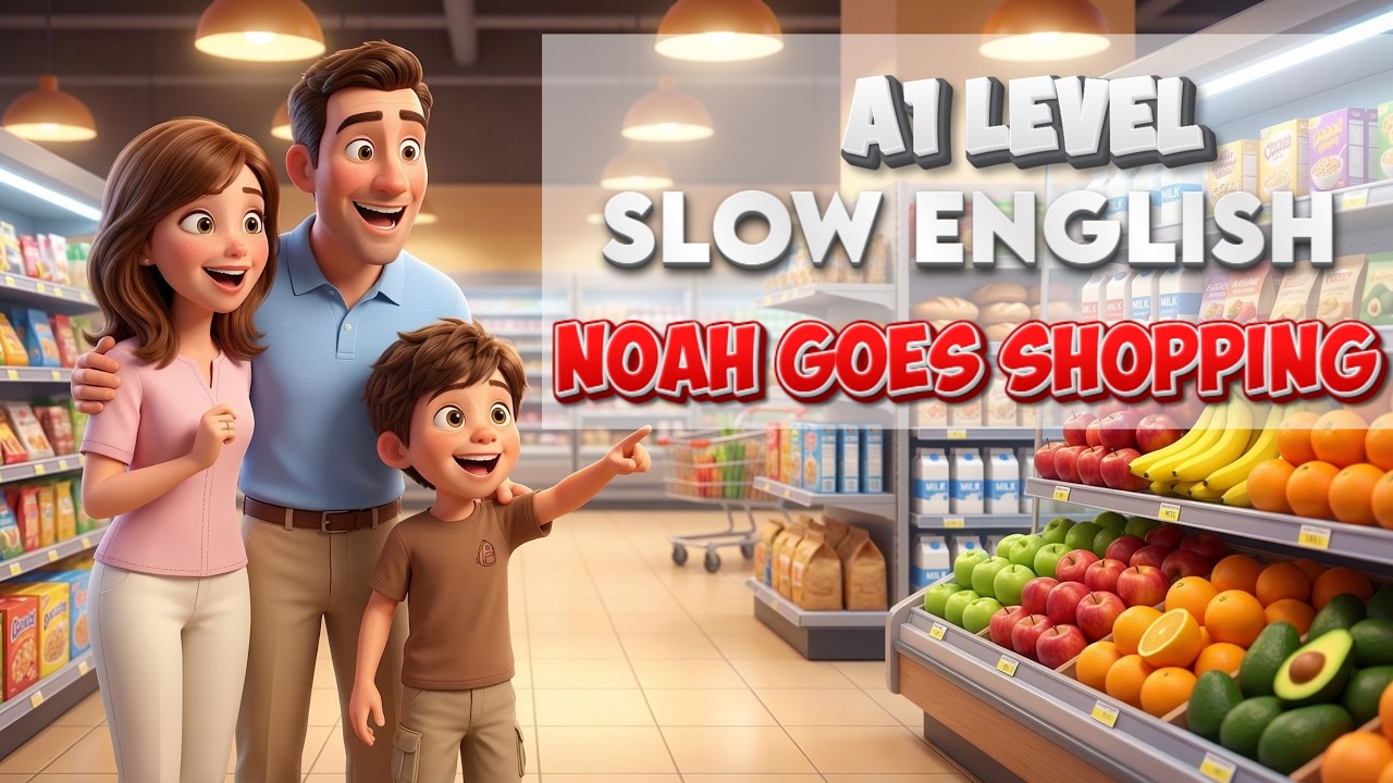 Noah Goes Shopping | Easy English Story for Beginners