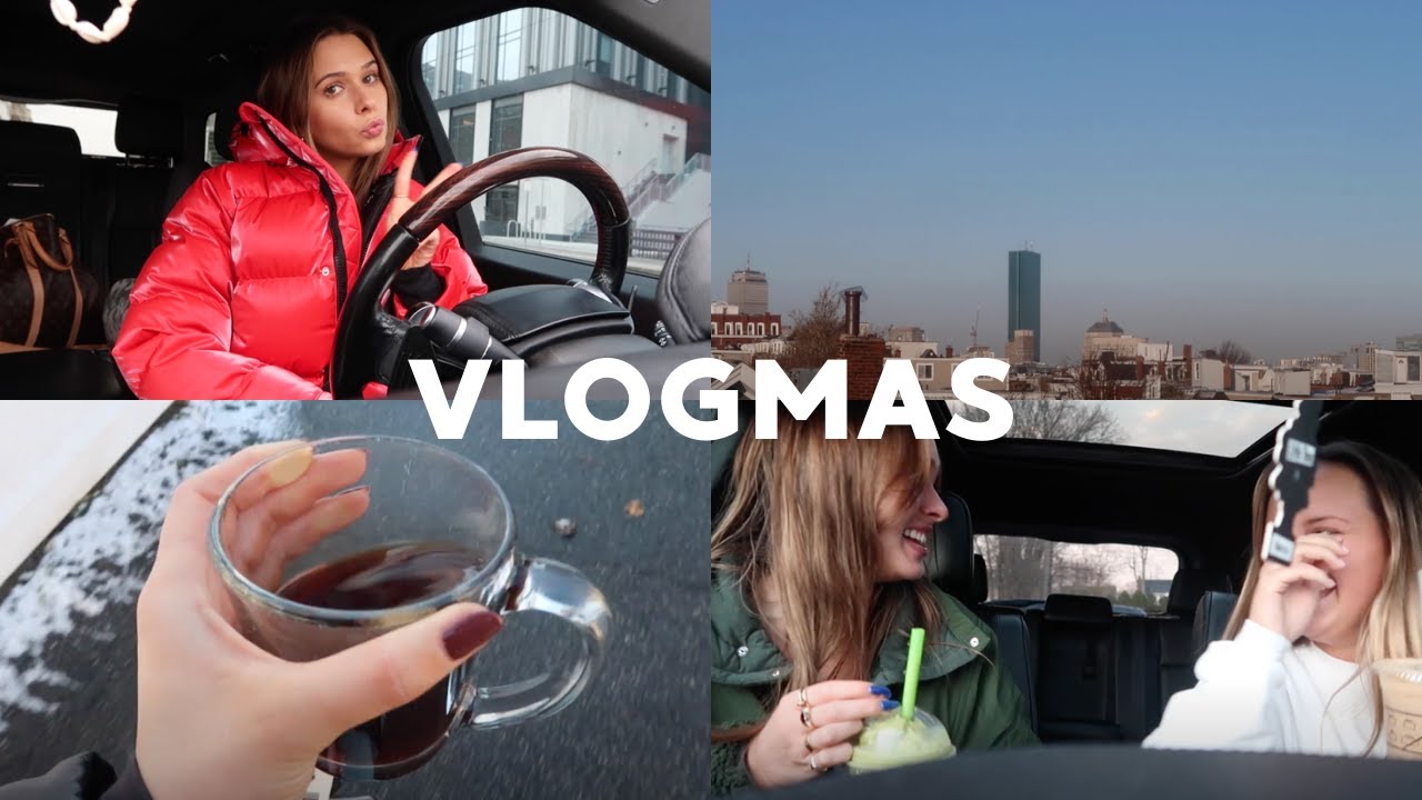 VLOGMAS 2021 | visiting my bff at college, Bostons first snow & more!