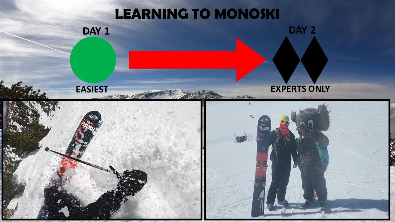 Learning to Monoski - Green to Double Black in Two Days, Mammoth Mountain + Mt. Baldy