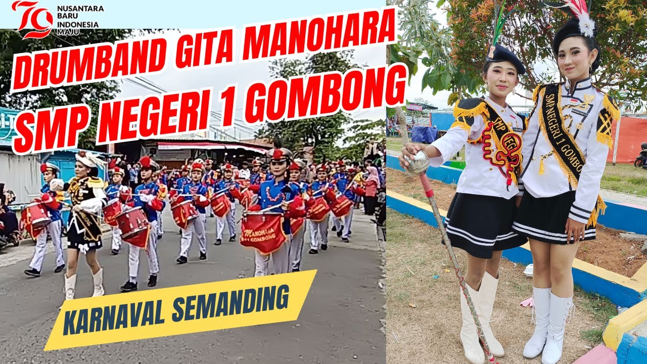 DRUMBAND GITA MONOHARA SMP NEGERI 1 GOMBONG || karnaval di Semanding Gombong