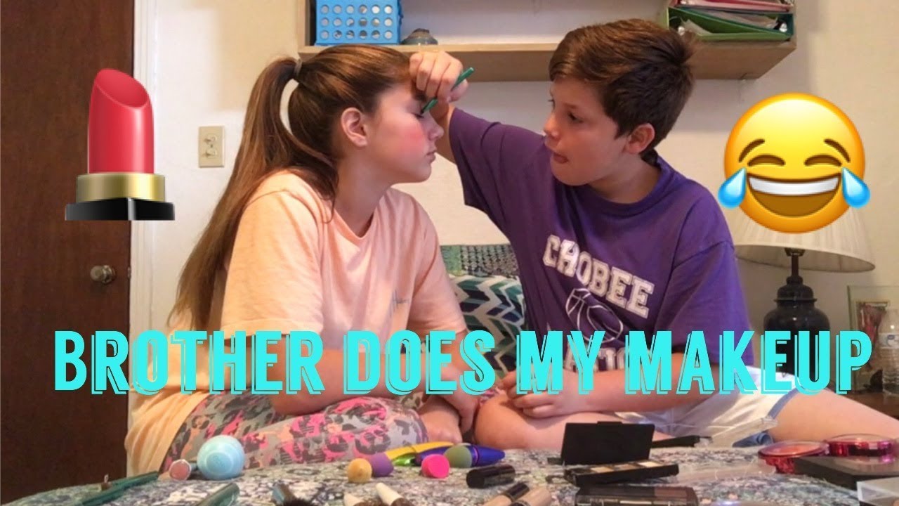 Brother Does My Makeup Challenge💄
