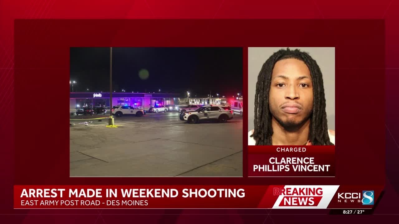 Des Moines police arrest suspect in Valentine's Day shooting