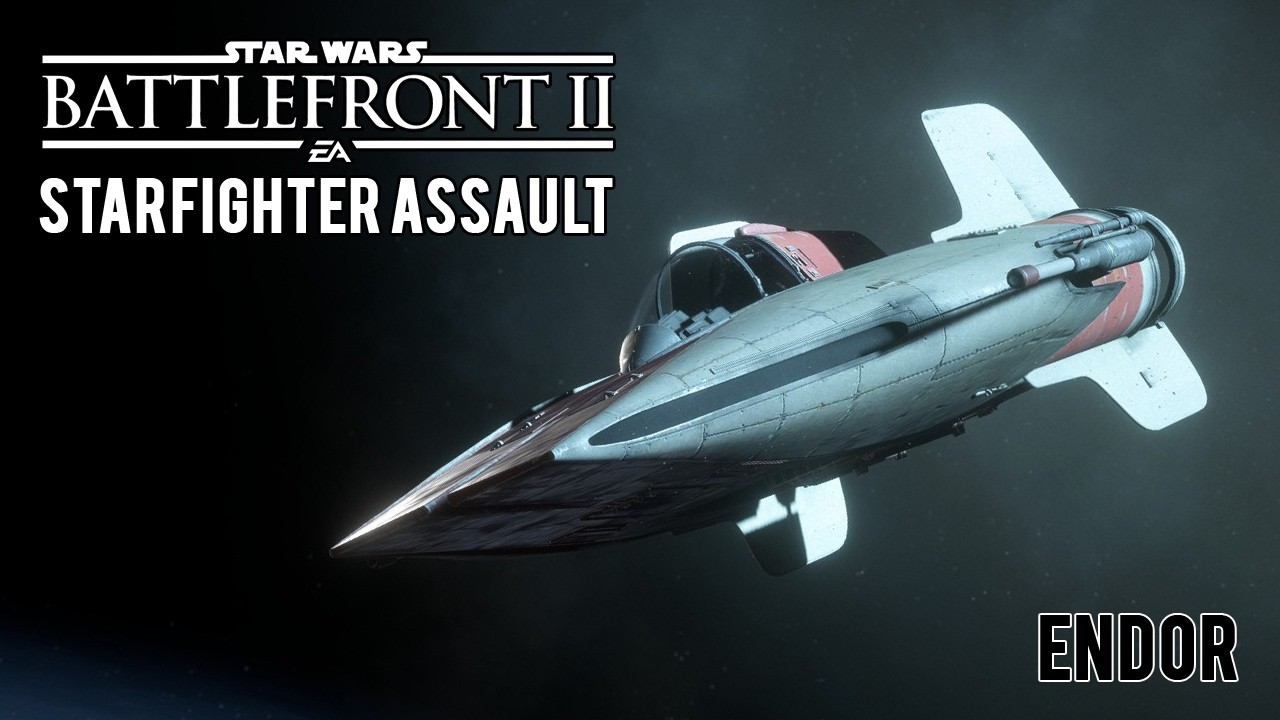 Star Wars Battlefront II: Starfighter Assault (PS4) no commentary - Endor A-wing fighter
