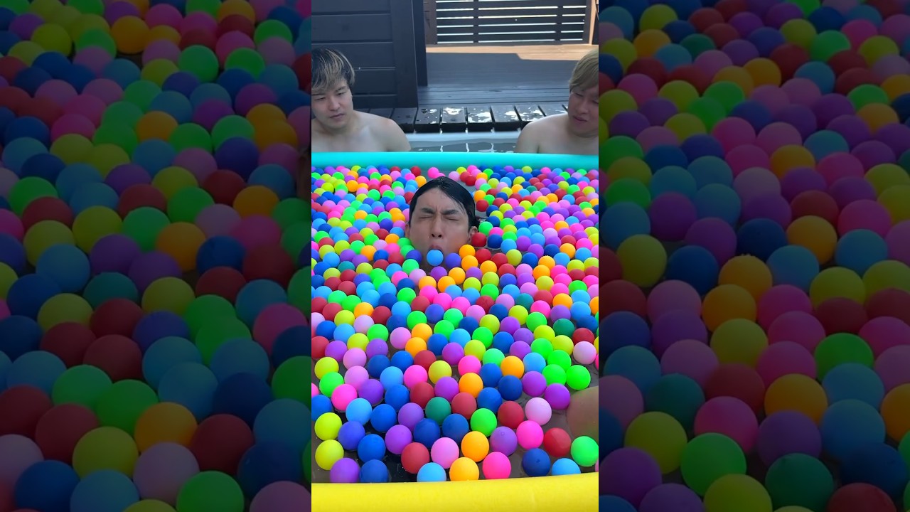 プールボールキャッチチャレンジ🏊&zwj;♂️