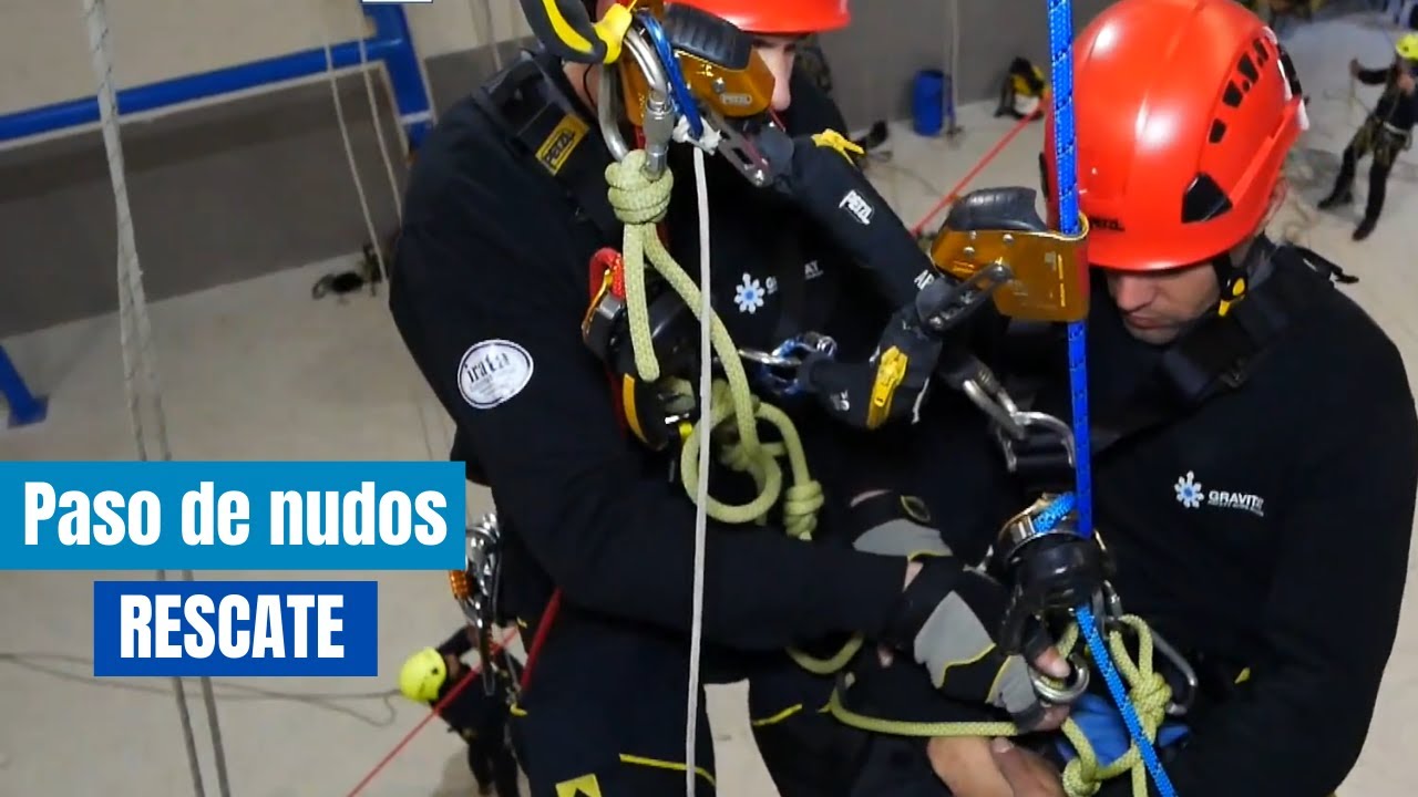 IRATA nivel 3: Rescate con pase de nudos