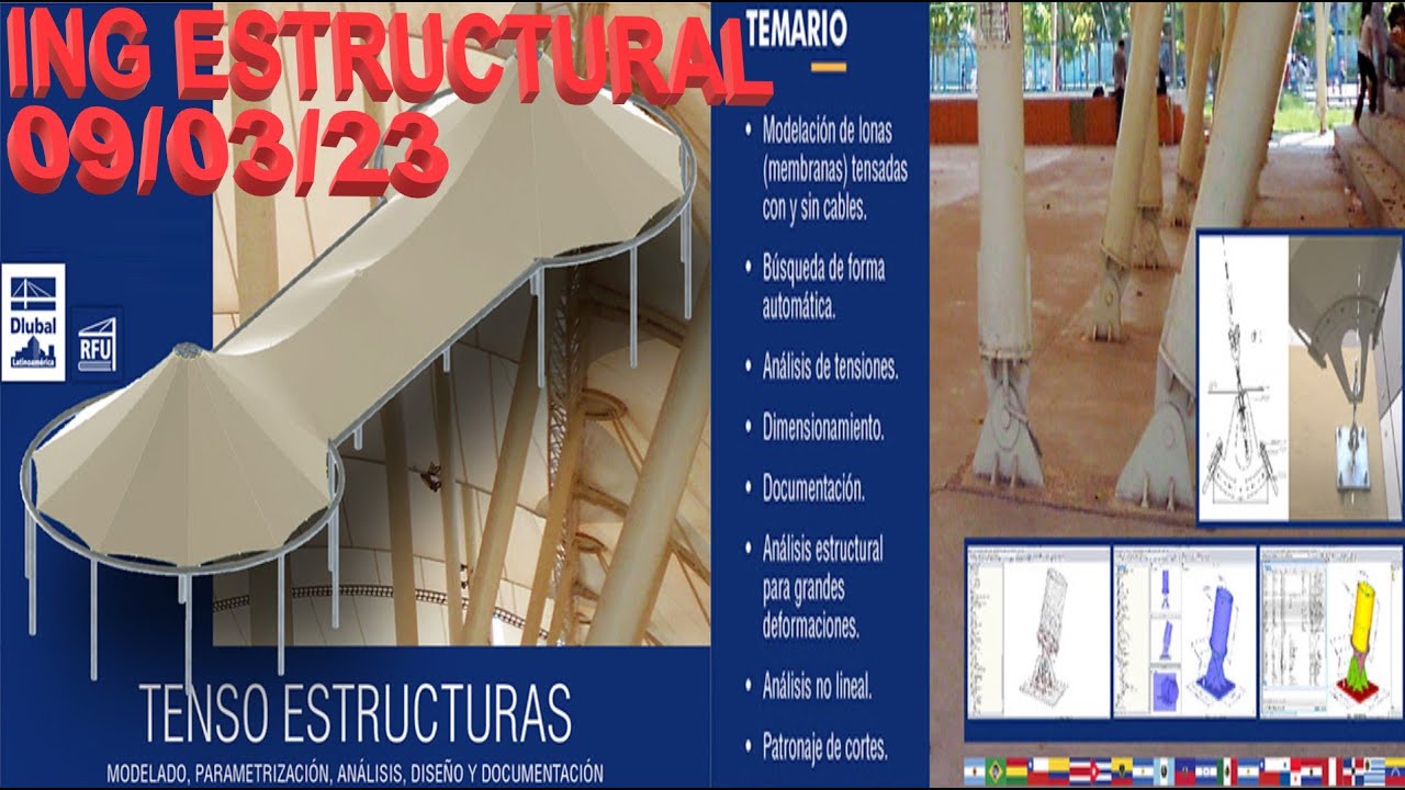TENSO ESTRUCTURAS Y/O MEMBRANAS, MODELADO, PARAMETRIZACION, ANÁLISIS, DISEÑO Y DOCUMENTACIÓN