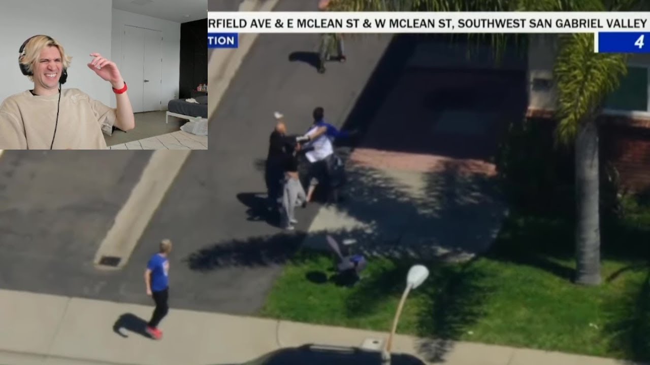 xQc Dies Laughing at The Funniest Police Chase Commentator