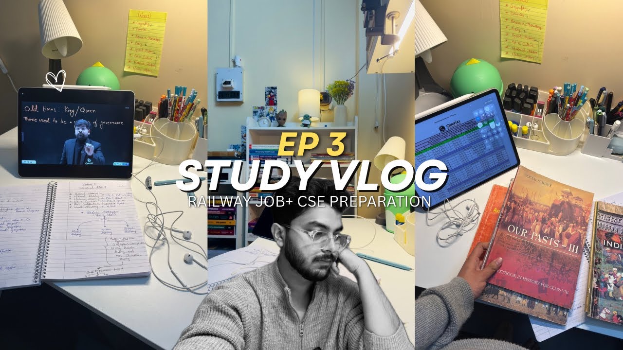 📚Study Vlog | Railway To UPSC CSE | MOTIVATION 