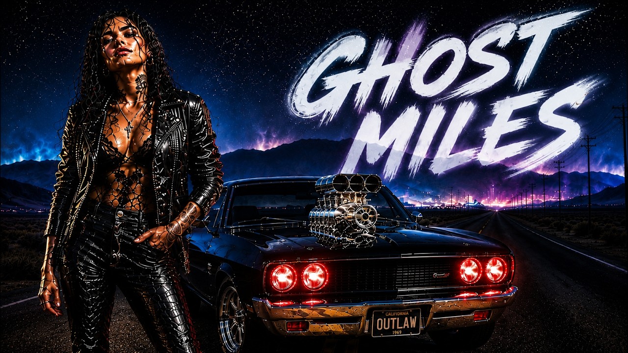GHOST MILES 🌙 | Neon Outlaw Night Drive | Dirty Electro Rock x Hard Techno
