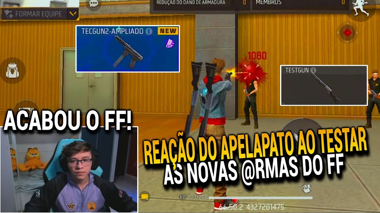REAÇÃO DO APELAPATO AO TESTAR A NOVA ARM4 E AS NOVIDADES DO SERVIDOR AVANÇADO, ACABOU O FF!!