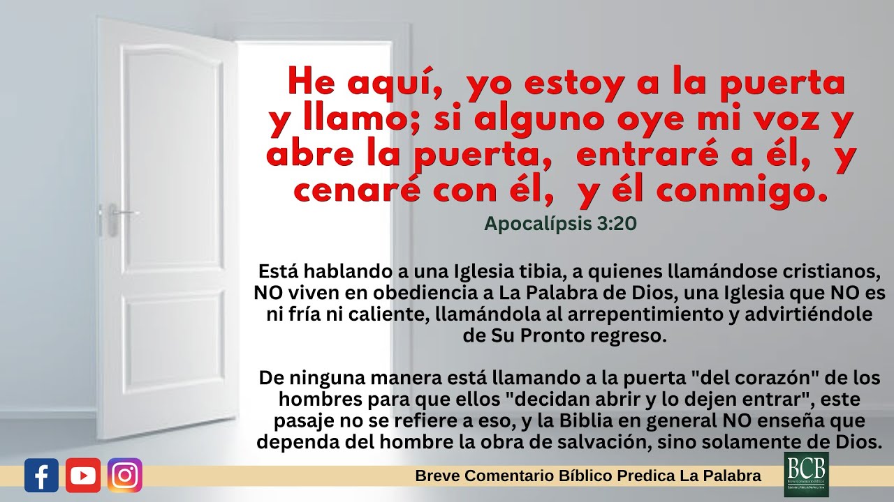 Predica La Palabra - &iquest;Sab&iacute;a Usted? Apocalipsis 3:20