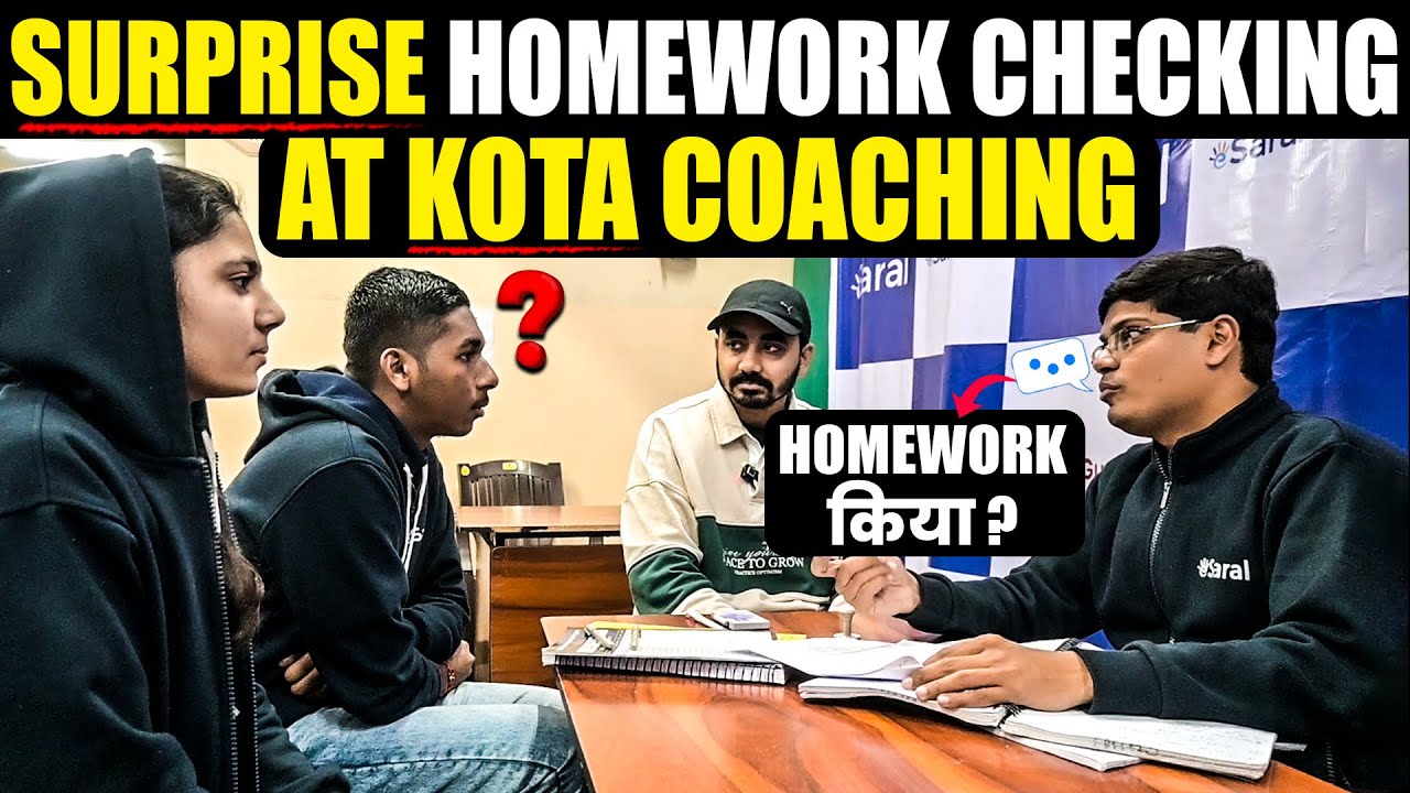 Surprise Homework Checking at eSaral #KotaCoaching 📚| Students Reaction | Must Watch..✌️