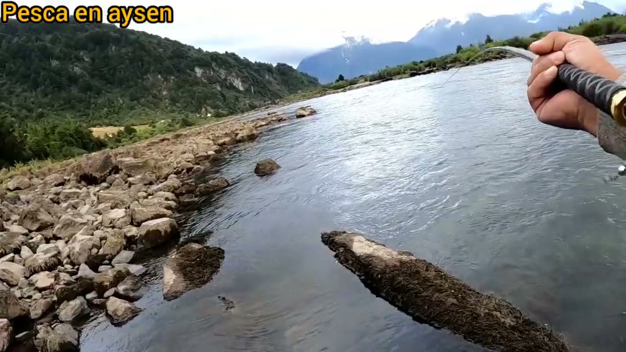 Pesca en aysen, prueba de caña  tenkara de aliexpress en el río aysen.