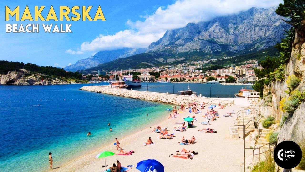 Макарска Хорватия 🇭🇷 | 4K Makarska riviera City Tour 2023