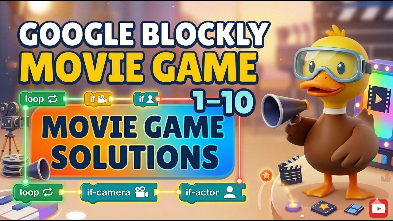 Google blockly games || Movie game solution || Level 1 to Level 10 || Coding for kids || Programming