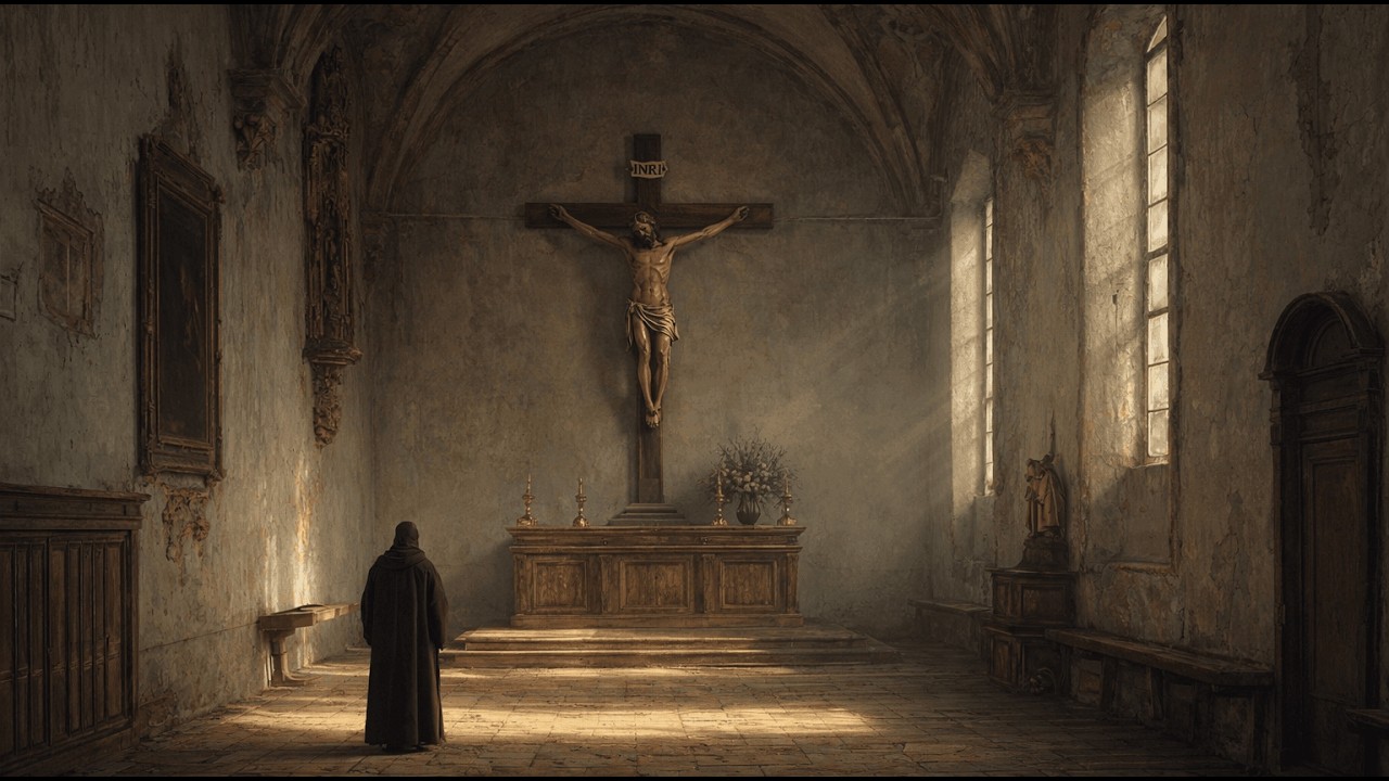 Gregorian Chant Under the Light of the Crucifix | A Moment of Sacred Prayer (Live)