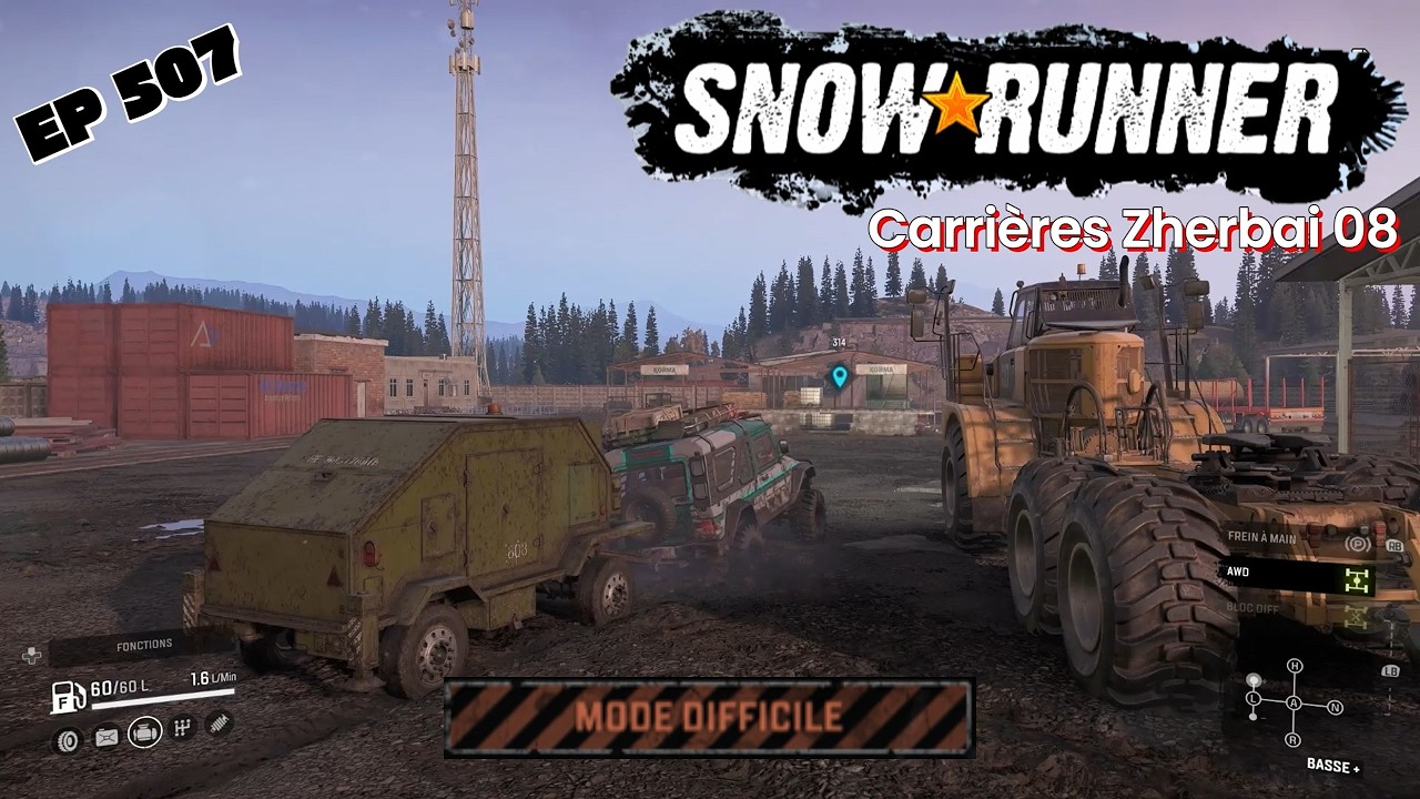 #SnowRunnerQC (Carrières Zherbai 08) « Extinction des feux » et « Big Brother vous observe »