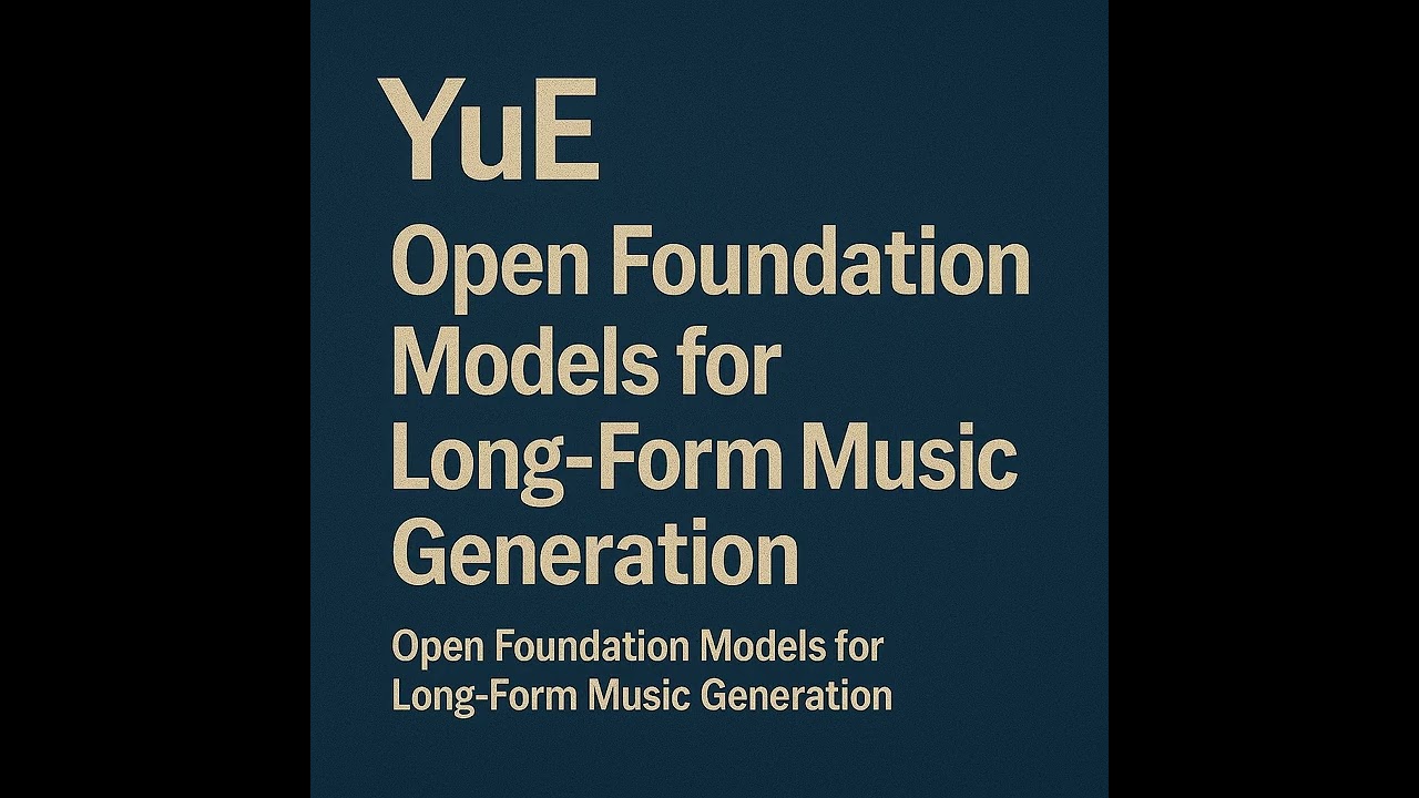 YuE  Open Foundation Models for Long Form Music Generation #AIMusic #MusicGeneration